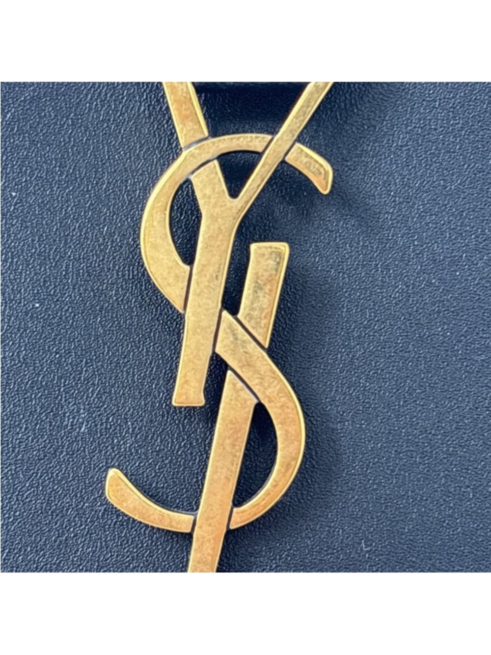 Saint Laurent Black Leather Shoulder Hobo with Gold YSL Logo - Picture 2 of 5